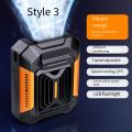 Durable 4000mAh Waist Mounted Fan Power Bank Flashlight Waist Clip on Fan Rechargeable Portable Mini Electric Fans Construction Site. 