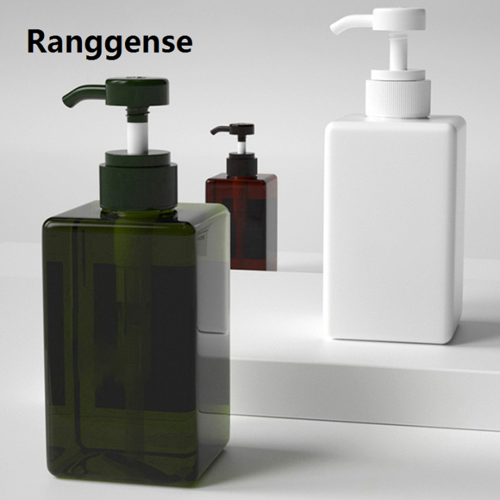 Ranggense New 250/450/650ml Liquid Soap Dispenser Bottle Travel Lotion Bottles Empty Press Type Shampoo Body Wash Bottle Bathroom Accessories