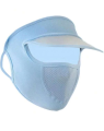 Summer Women Sun Hat With Mesh Breathable Ice Silk Mask Outdoor Worker Anti-UV Full Face Cover Sunscreen Sunshade Cycling Cap. 