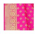 Fancy Jacquard Silk Saree Embossed Design With Matching Blouse. 