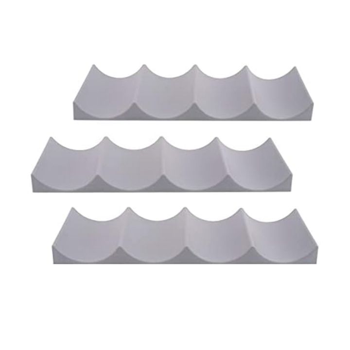 3 Pcs Red Wine Display Stacking Bottle Rack Suitable for Kitchen Bar Hotel Multi-Purpose Stacking Display Rack, Gray