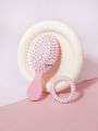 DISICHEN 2PCS/set portable hair brush set, mini oval dry and wet air cushion hair brush, telephone line hair with plastic hair rings Profesional. 