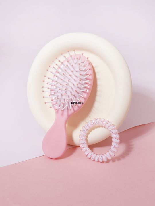 DISICHEN%202PCS/set%20portable%20hair%20brush%20set,%20mini%20oval%20dry%20and%20wet%20air%20cushion%20hair%20brush,%20telephone%20line%20hair%20with%20plastic%20hair%20rings%20Profesional%20-%20Image%202