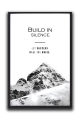 "Build in Silence Let Success Make the Noise" Mountain Framed Wall Art | One Piece Frame. 