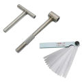 OUMERY 3 Pcs Motorcycle Engine Valve Screw Adjusting Spanner Tool + Feeler Gauge. 