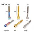 1pc 30/35/40mm Cap Ti Screws Bikes Accessories M6 Titanium Bolts Bicycle Headset Fixing Stem Top Bikes Fastening. 