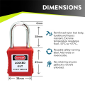 Lockout Tagout Tags and Padlocks Red Safety Tag Easy Identification Lock Out Kit Tagout Locks Red Lock Padlock Tag Out. 
