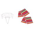 fasdaga Stainless Steel Steamer Rack Stand Kitchen Cooking 3 Inch High with 2 Pack 14 By 84 Inch Mexican Table Runner. 