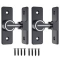 NAMUNY Barn Door Lock Hardware, 90 Degree Heavy Duty Gate Latches Flip Latch Safety Door Bolt Latch Lock 2 Pack. 