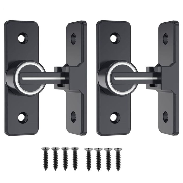 NAMUNY Barn Door Lock Hardware, 90 Degree Heavy Duty Gate Latches Flip Latch Safety Door Bolt Latch Lock 2 Pack