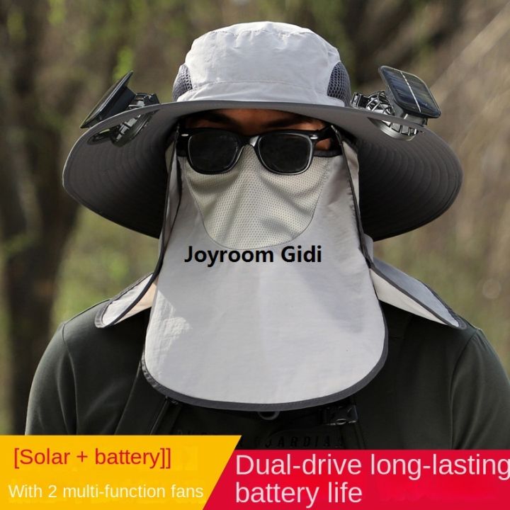 Sombrero%20Solar%20Fan%20Fisherman%20Hat%20Outdoor%20Big%20Brim%20Sunscreen%20quick-dry%20Fishing%20Hats%20Men%20Rechargeable%20Large%20Wind%20Mute%20Cap%20Big%20-%20Image%202