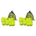 24 Pack Tennis Balls with Storage Bag - Fine Quality Thick-Walled Tennis Ball - Perfect for Tennis, and Cricket. 