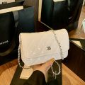 Crossbody Bag Pu Leather Mini Small Square Hand Bag with Chain And Stylish Lock for Women. 