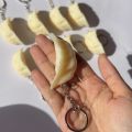 Mini Momo Dumpling Keyring – Cute Food-Themed Keychain, Acrylic/Resin Hanging Charm Accessory for Keys, Bags & Gifts | Momo Key Chain. 