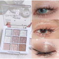 9 Colors Glitter Snow Princess Eyeshadow Palette Dream Girl Pearly Eye Shadow Pink Brown Nude Light Makeup Highlights Eyes. 