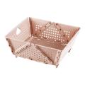 Folding Basket Collapsible Crates Cute Gifts Container Rectangle Bin Fruit Vegetable Holder Foldable Drain Basket for Kitchen,Bedroom. 
