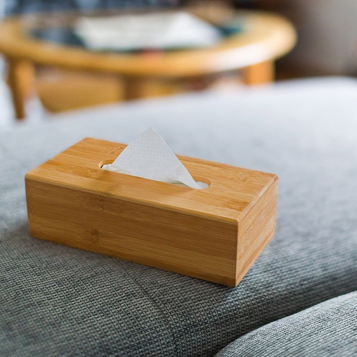 Big Size  Rectangular EXCLUSIVE Bamboo Wooden Tissue Paper Holder Box, Rectangular, 22.5 x 11.5 x 8 cm Wooden Tissue Box Cover Wooden Holder Car Home Paper Storage Popup Napkin Box  Tissue /Napkin Holder Box Wood Material