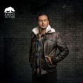 Rhino Leather Men's Genuine Stonewash Leather Jacket with Fur on Collar. 