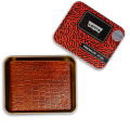 Crocodile Pattern Brown Genuine Leather Wallet 6cc For Men [B1156]. 