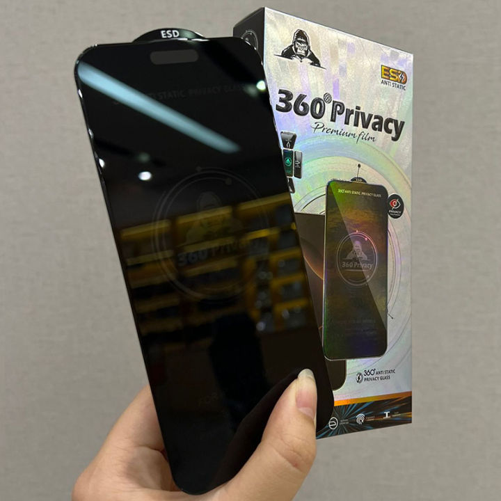 3pcs%20360%C2%B0%20Privacy%20ESD%20Tempered%20Glass%20ANTI%20STATIC%20Screen%20Protector%20Film%20For%20iPhone%2016%20Pro%20Max%2015%20Plus%2014%2013%2012%2011%20XS%20XR%20X%208%20SE%20-%20Image%204