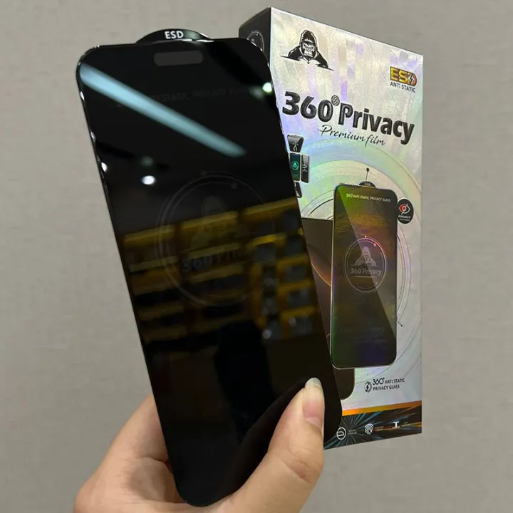 3pcs%20360%C2%B0%20Privacy%20ESD%20Tempered%20Glass%20ANTI%20STATIC%20Screen%20Protector%20Film%20For%20iPhone%2016%20Pro%20Max%2015%20Plus%2014%2013%2012%2011%20XS%20XR%20X%208%20SE%20-%20Image%204