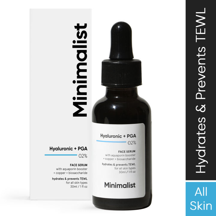 Minimalist 2% Hyaluronic Acid Serum for Face for Intense Hydration, Glow & Lesser Fine Lines | Helps with Skin Dryness & Elasticity | For Women & Men | For all Skin Types | 1 Fl Oz / 30 ml