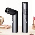 Low Noise Portable Mini Cooling Fans Lipstick Size Ice Compress Handheld Folding Fan Digital Display Pocket Neck Hanging Fan Outdoor Use. 