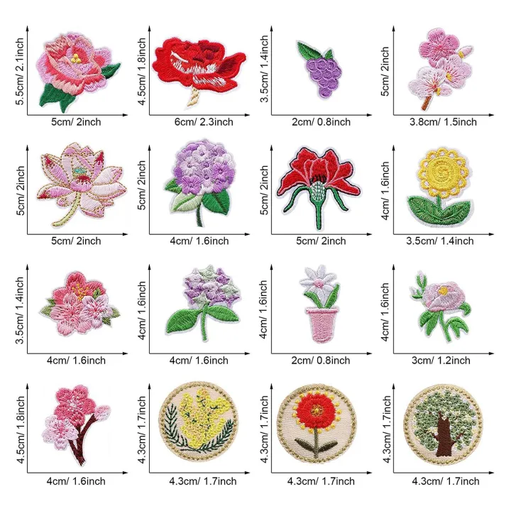 13%20PCS%20Iron%20on%20Patches%20Flower%20Appliques%20Stickers,%20Patches%20Applique%20-%20Image%206