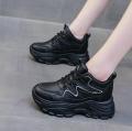 Chunky Sneakers Women's Casual Footwear Flats Vintage Thick Soled Leisure Sports Shoes. 