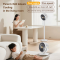 USB Rechargeable Pedestal Fan 4000mAh | Height Adjustable Telescopic Table & Floor Fan | 5 Speed 360° Air Circulator | Portable Silent Fan with Aromatherapy for Home, Office & Camping. 