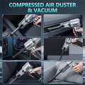 (GGBR) Handheld Car Vacuum Cordless Foldable Car Vacuum with Brushless Motor Hand Car Vacuum Cleaner and Air Duster. 