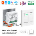 No Neutral Required Tuyasmart 2 Gang Mini Switch Module. 
