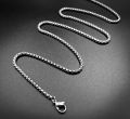 VaryGood 3mm Cubed Box Chain Rolo Necklace For Men 60cm. 