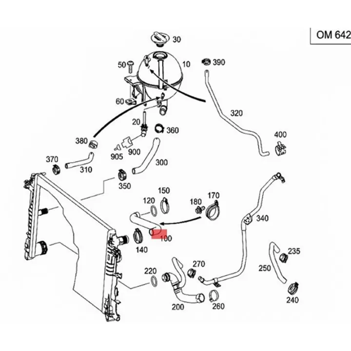 FORIDE%204X%20Engine%20Upper%20Radiator%20Pipe%20Coolant%20Water%20Hose%20A9065012982%20for%20Sprinter%20W639%20210%20Cdi%20211%20Cdi%20213%20Cdi%20214%20-%20Image%206