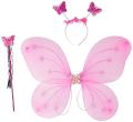 Girls Butterfly Fairy Angel Wing, Wand And Hairband Baby Kid Birthday Perty. 