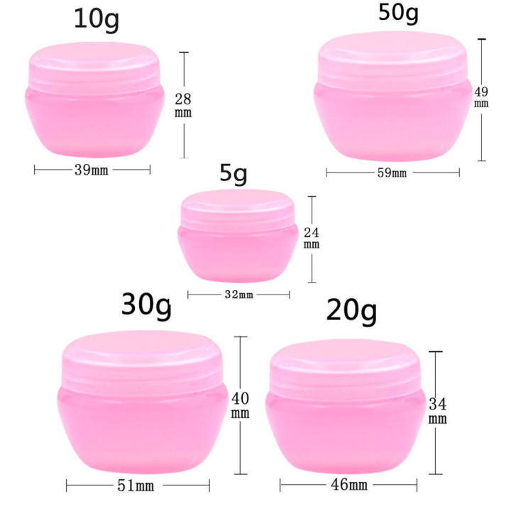 10g 20g 30g 50g Cosmetics Jar Box Makeup Cosmetic Bead Storage Pot ...