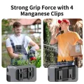 Socool 14500mAh Portable Waist Fan Dual Airflow Outlet Turbo Motors with Four Clips Emergency Flashlight Power Bank for Outdoor. 