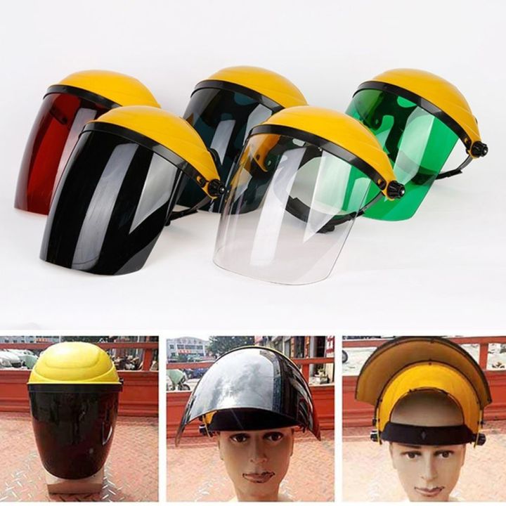 Safety PC Plastic Welding Helmets Auto Darkening Transparent Face Cover Anti Splash 5 Colors Protective Welder Welding Supplies