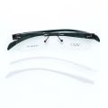 Rimless Plastic Rectangle Shape Eyeglass Prescription Frame in Black Color with Extra One Pair Legs For Men. 