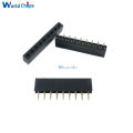 10PCS 1x9 Single Row 9 Pins Socket Female Header 2.54MM. 