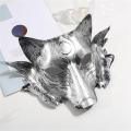 Unpainted Unpainted men party masquerade DIY Cosplay decoration Handmade Wolf face for Cosplay events Wolf-themed events Masquerade balls. 
