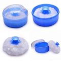 Soft and Safe Baby Powder Puff for Infants and Toddlers - Round Container Included. 