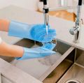 Magic Silicone Dishwashing Gloves Kitchen Tool for Cleaning, Dish Washing, Washing The Car, Pet Hair Care - 1 Pair. 