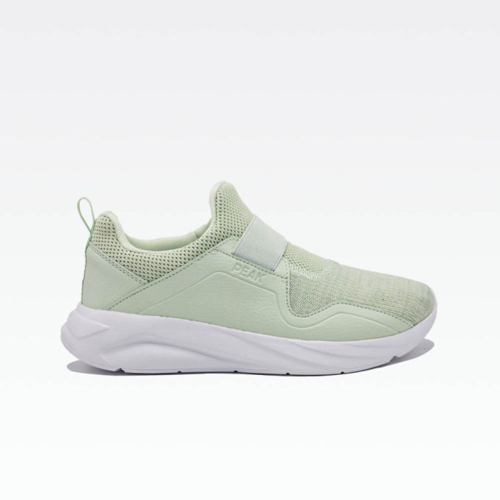 PEAK Lightweight Slip On Sneakers Light Green for Women E39058E | Casual No Lace or Non Less Shoes for Girls