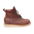 Brown Leather Red Wings Shoes For Men. 