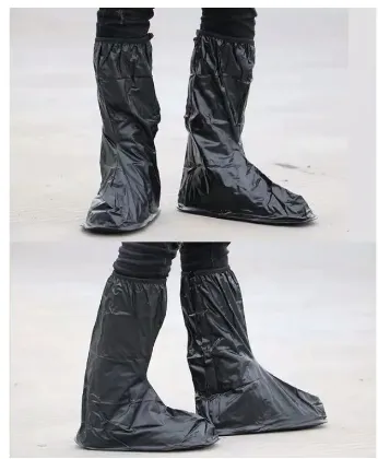 Men's%20black%20high%20top%20waterproof%20rain%20boot%20cover,%20motorcycle%20protective%20shoe%20cover%20with%20grip%20-%20Image%202