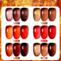 Uonevic Lacquer Nail Art Gel Clear TE 7mlLILYCU Jelly Amber Gel Nail Polish Bargain price Semi-Permanent UV Gel Brown Translucent Gradient Leopard Finger. 