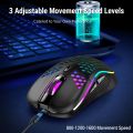 Wireless Gaming Mouse 2.4GHz with Colourful Light Rechargeable 6D Buttons High-Precision Optical Sensor for Laptop Computer. 