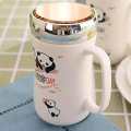Ceramic Coffee Mug With Lid - 1 Piece Print May Varry. 