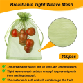 100PCS Fruit Protection Bags, 8x12 Inch Green Fruit Netting Bags Set Kit Fruit Cover Pest Barrier. 